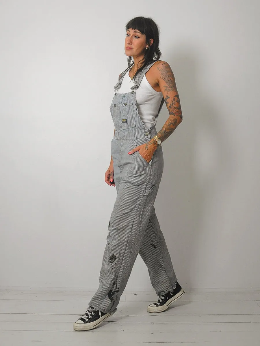 1970's Hickory Stripe OshKosh Overalls