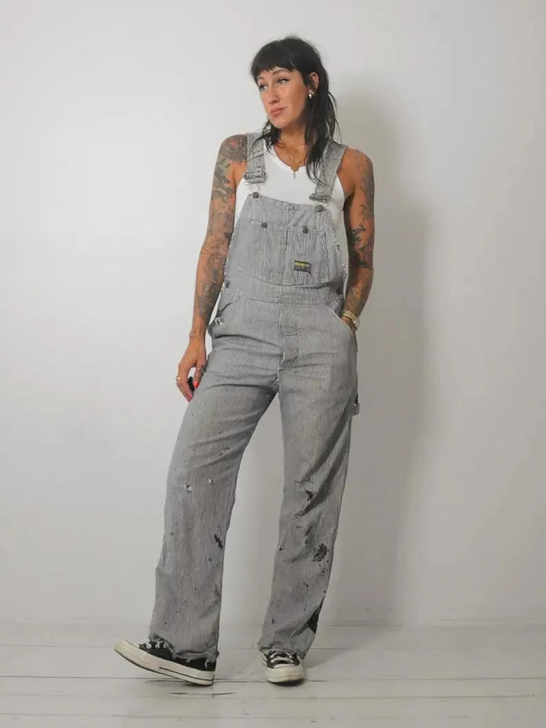 1970's Hickory Stripe OshKosh Overalls