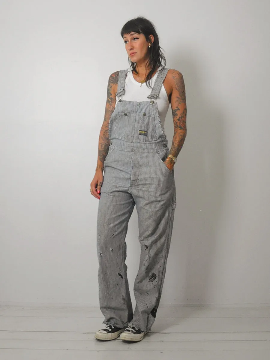 1970's Hickory Stripe OshKosh Overalls