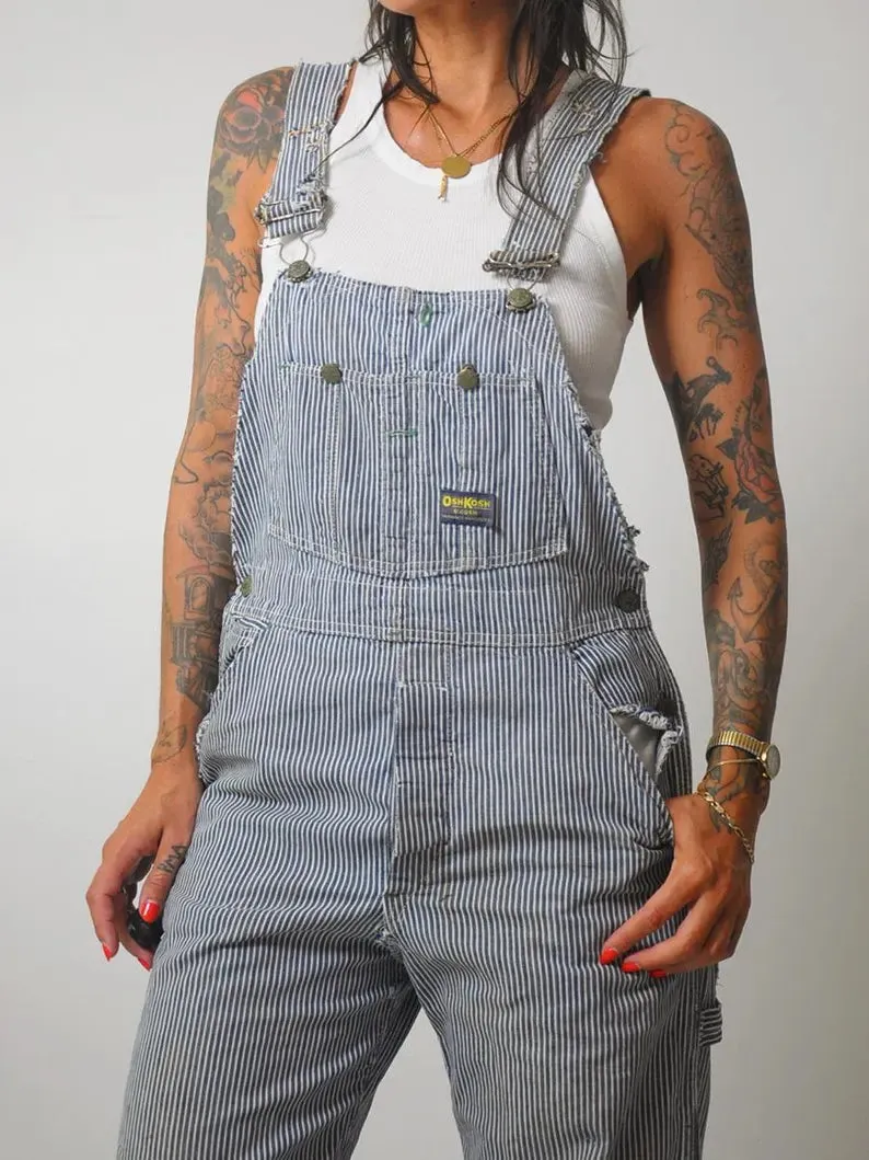 1970's Hickory Stripe OshKosh Overalls