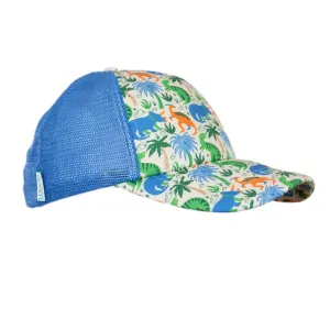 Acorn Kids: Trucker Cap Prehistoric Natural Blue Orange M/L 4yrs