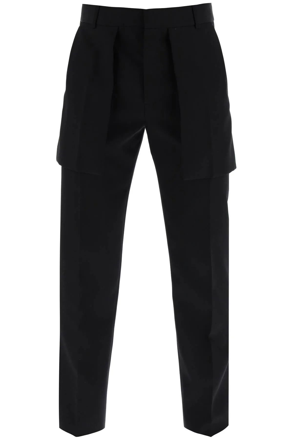 Alexander mcqueen exposed pocket barathea trousers