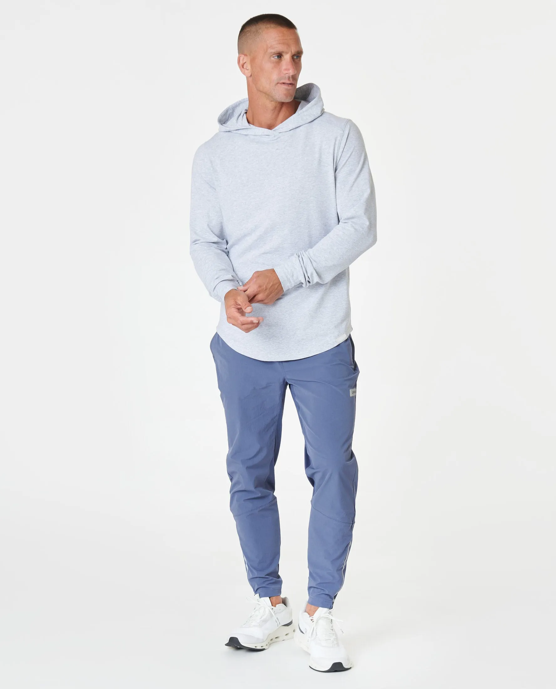 Aviation Tee Hooded LS Heather Gray