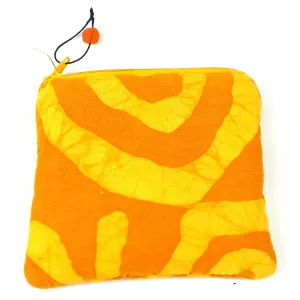 Batiked Coin Purse Yellow World Peaces