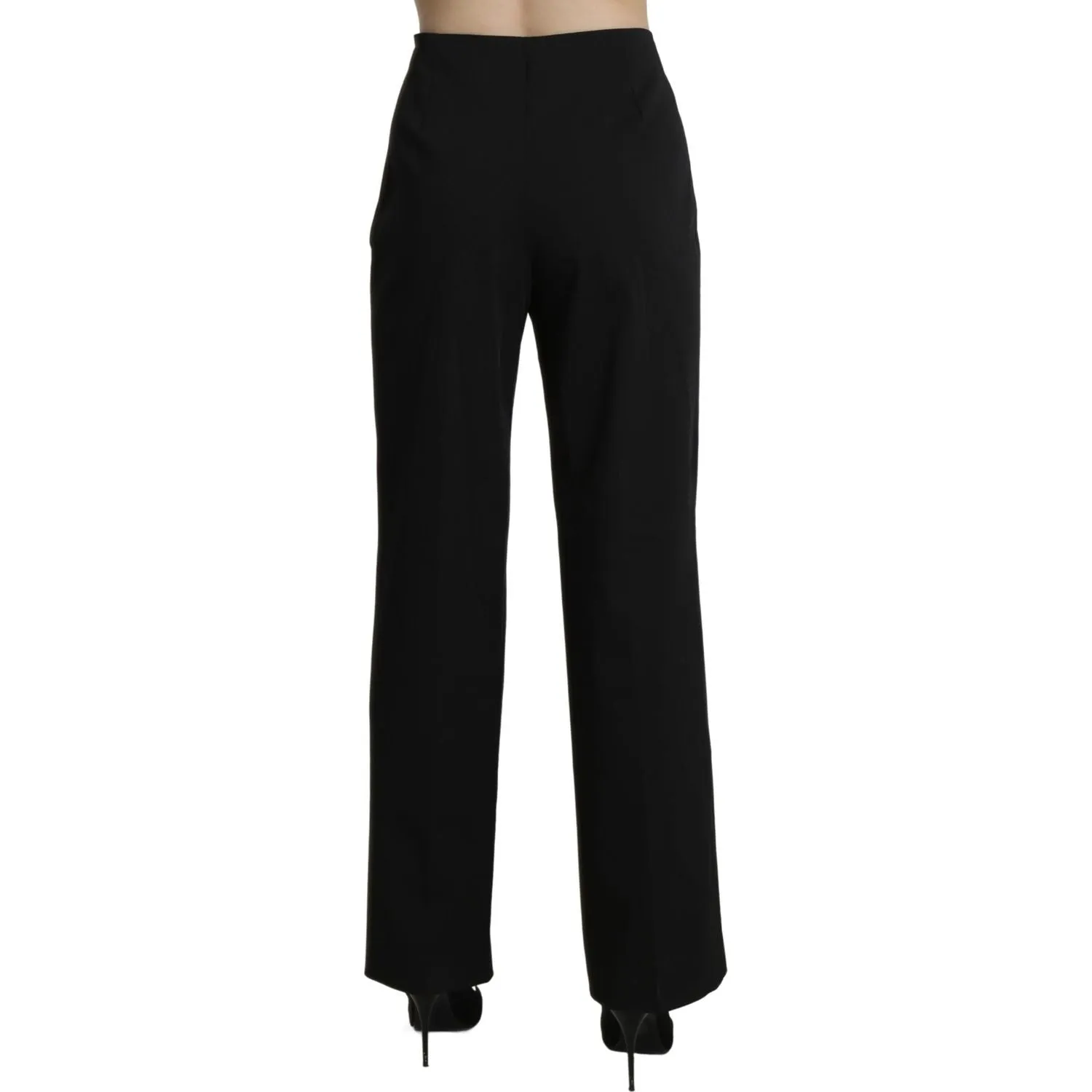 BENCIVENGA Elegant High Waist Straight Black Pants