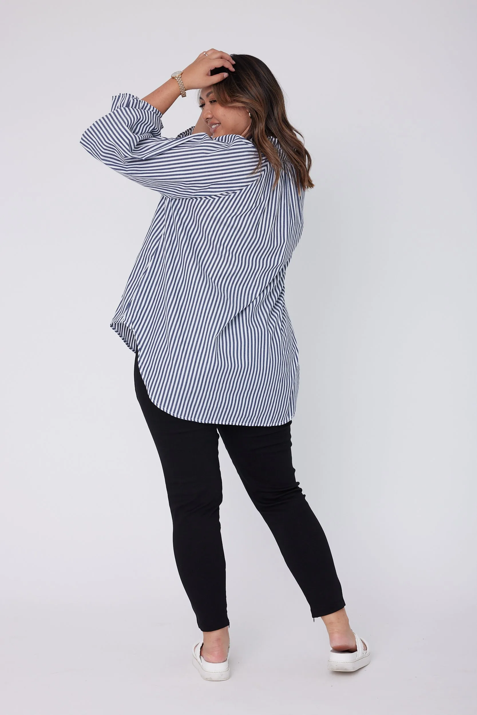 DANILL Blouse Navy Stripe