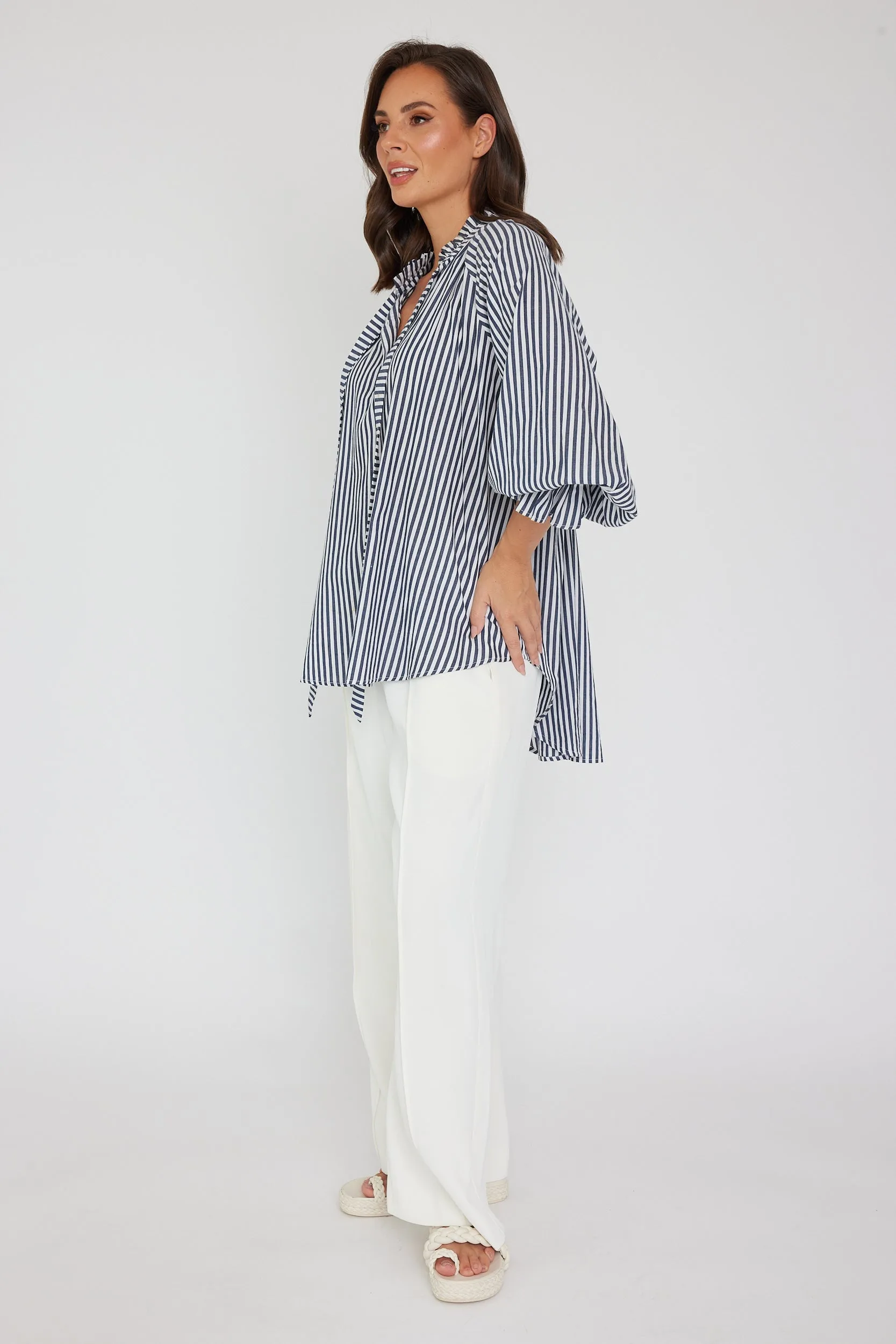 DANILL Blouse Navy Stripe