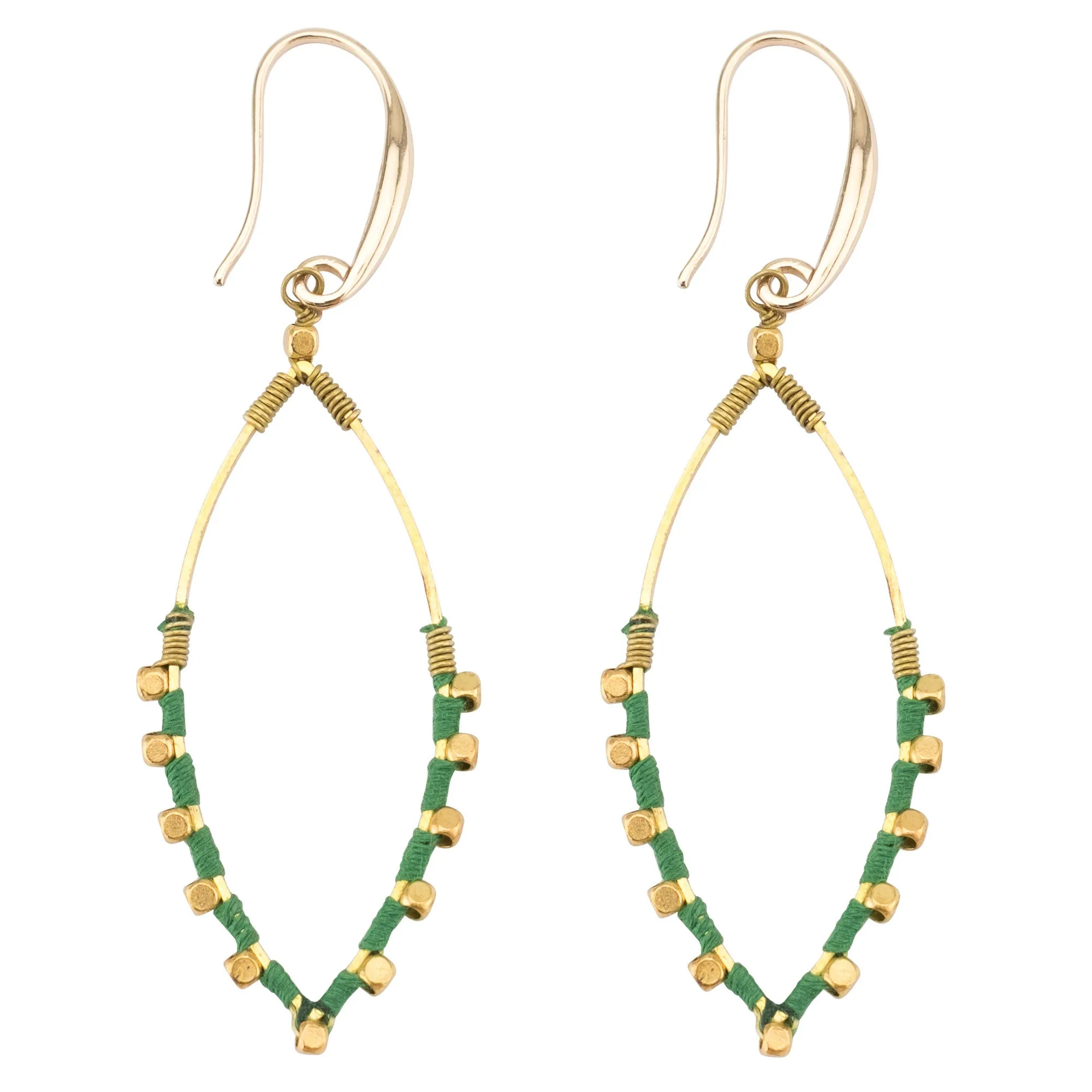 Earrings Jane Kelly Green Marquet