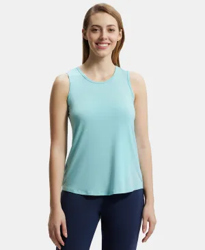 Environment Friendly Lyocell Elastane Stretch Relaxed Fit Tank Top - Aqua Haze