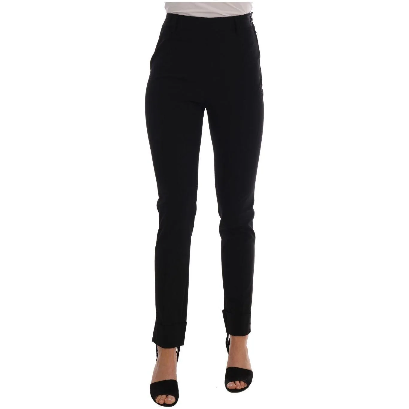 Ermanno Scervino Sleek Black Stirrup Leggings