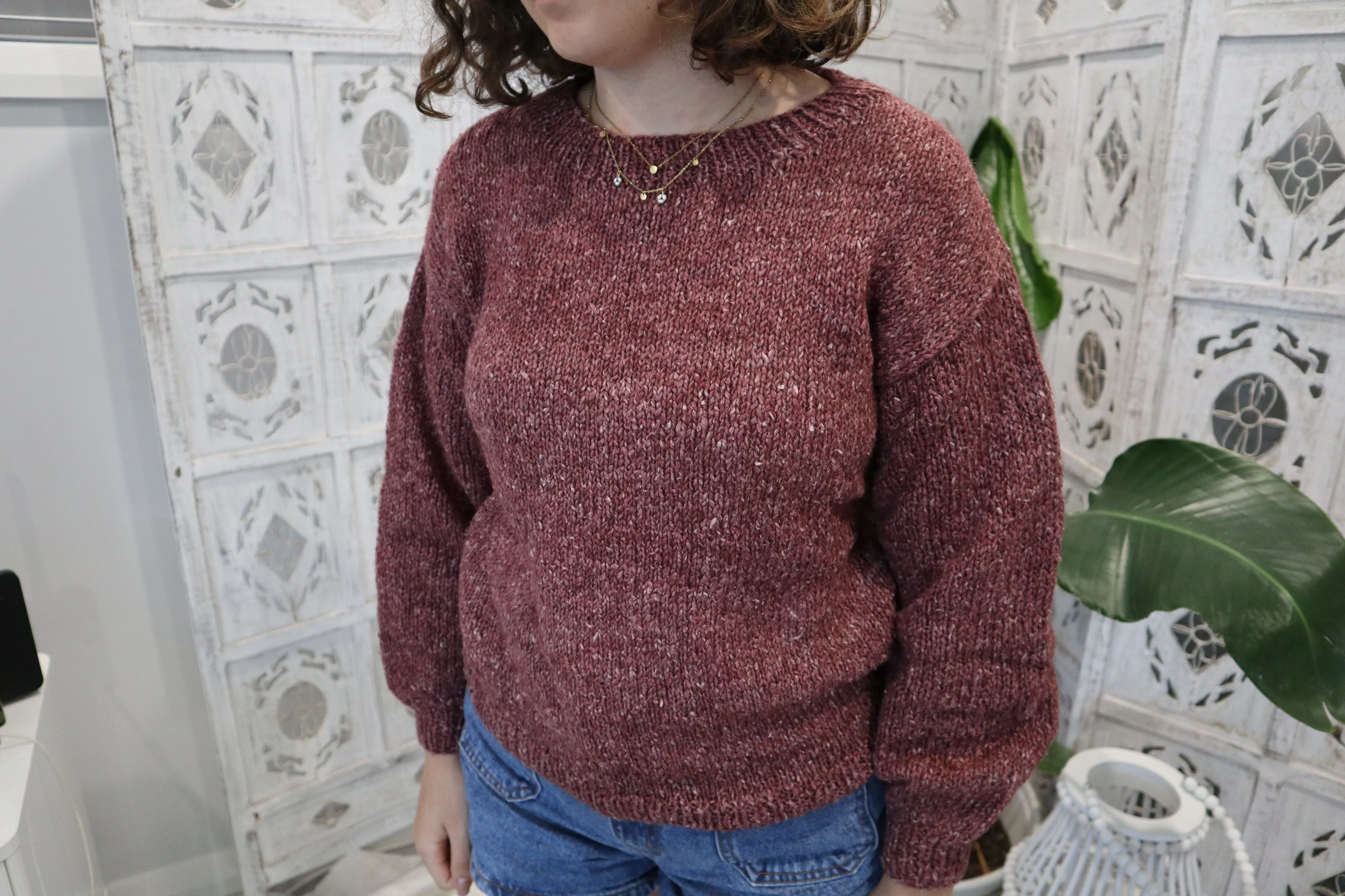 Fair Trade Ethical Balloon Sleeve Wool and Banana Fibre Jumper