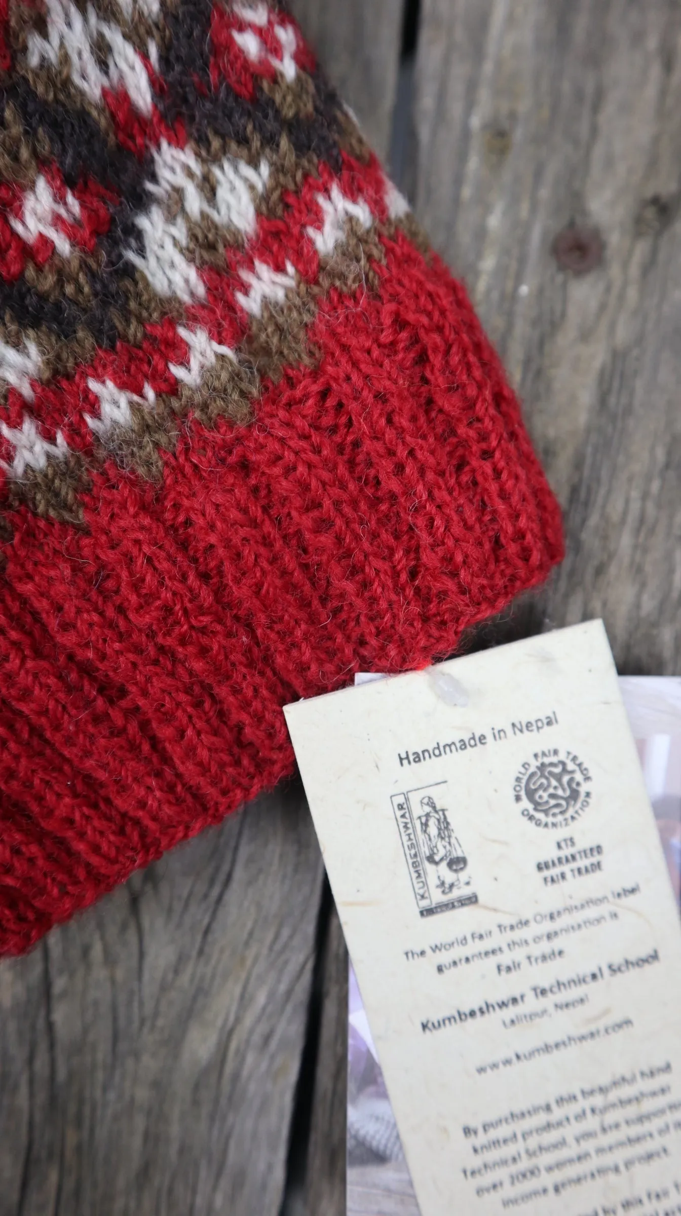 Fair Trade Ethical Woollen Beanie in Patterned Design