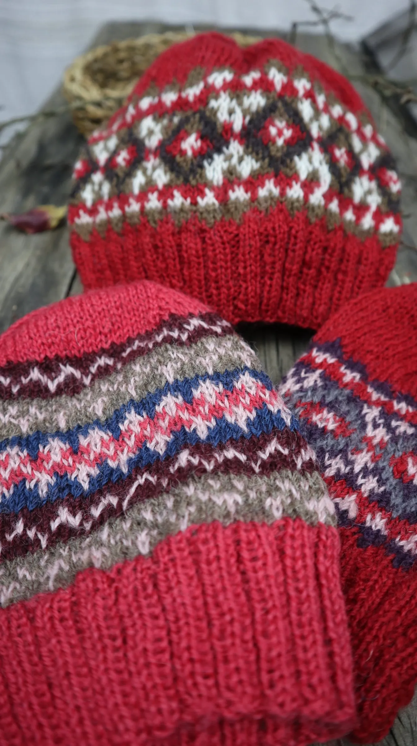 Fair Trade Ethical Woollen Beanie in Patterned Design