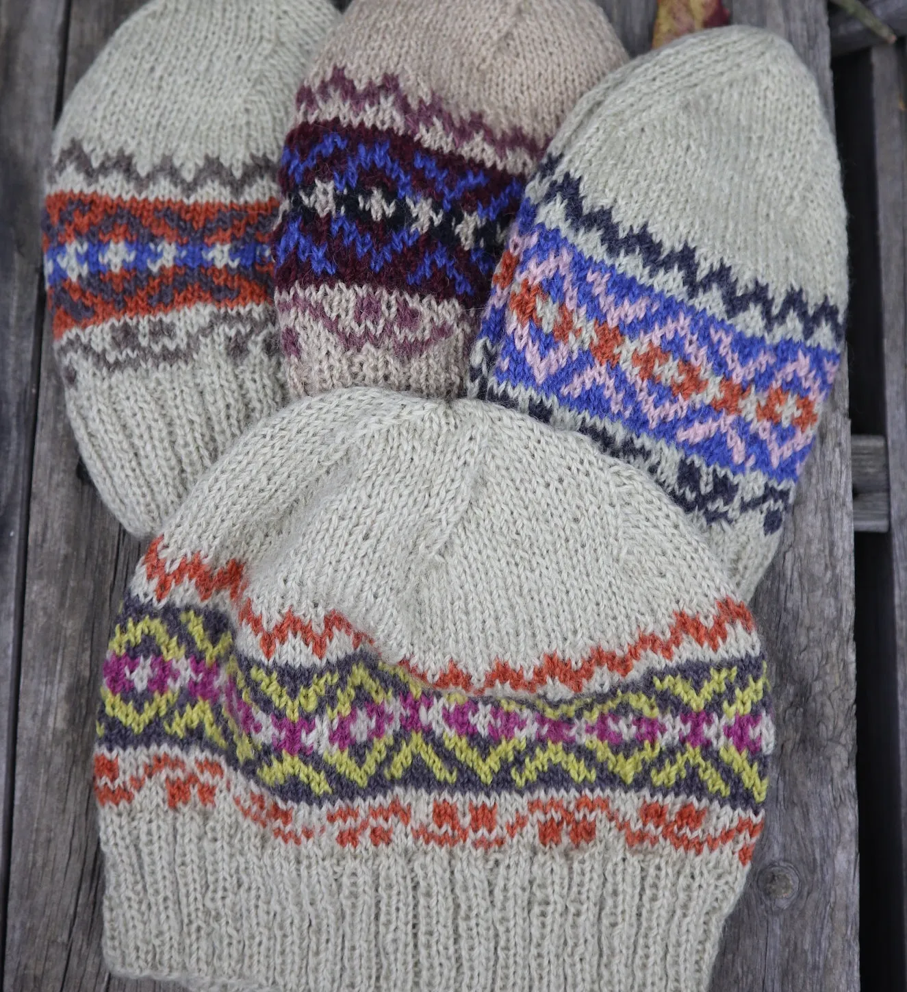 Fair Trade Ethical Woollen Beanie in Patterned Design