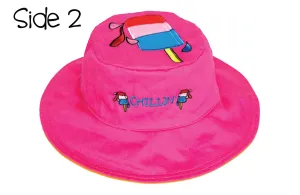 FlapJackKids - Reversible Kids' Sun Hat - Sundae / Popsicle