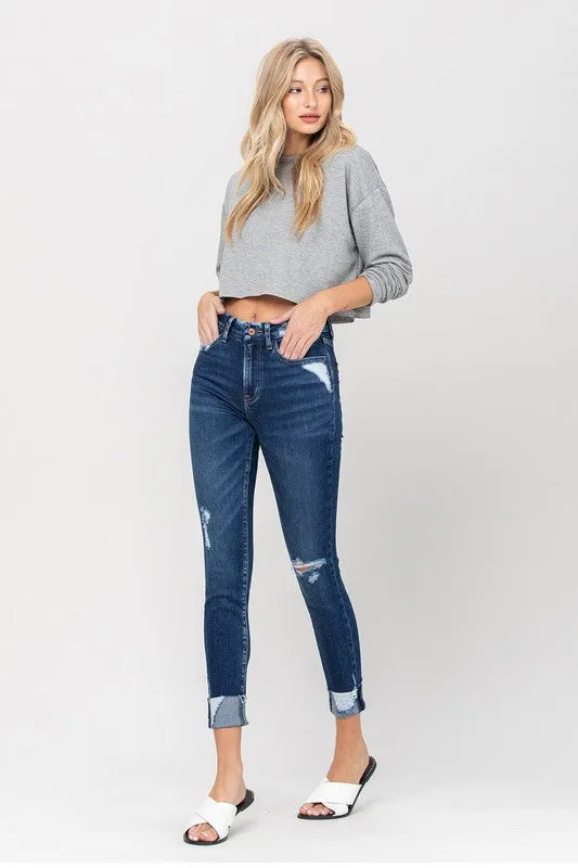 High Rise Distressed Clean Cut Skinny Jeans *Online Only*