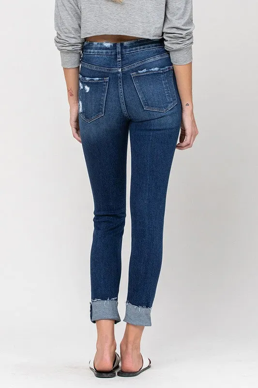 High Rise Distressed Clean Cut Skinny Jeans *Online Only*