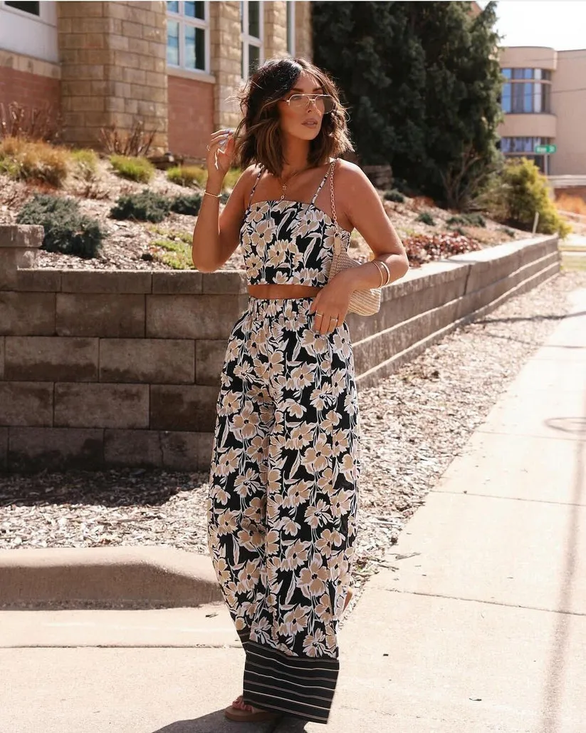 Leilani Floral Wide Leg Pants