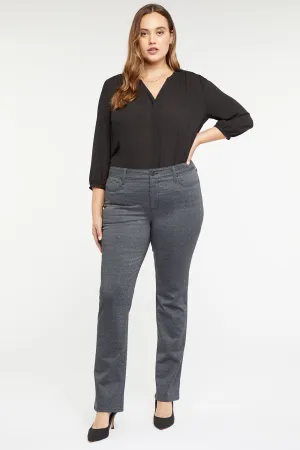 Marilyn Straight Pants In Plus Size - Lyon Herri