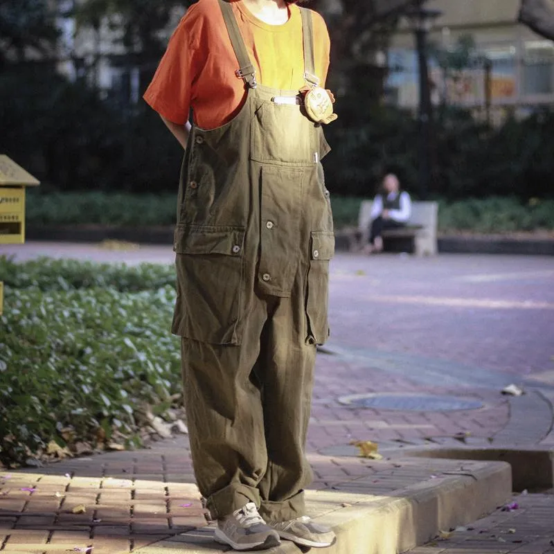 Men And Women Japanese Retro Overalls