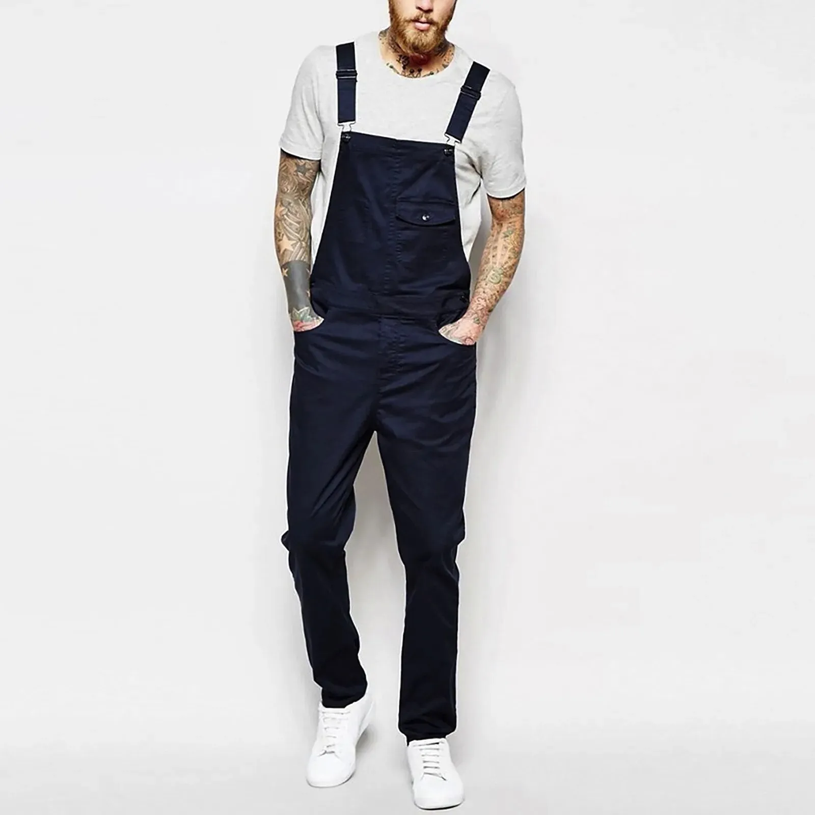 Men's Denim Retro Jumpsuit/Overalls