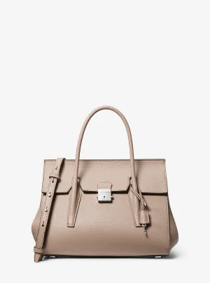 Michael Kors Medium Pebbled Leather Campbell Bag, Brown