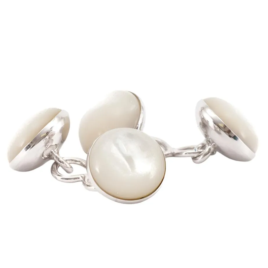 Mother of Pearl Sterling Silver Cufflinks