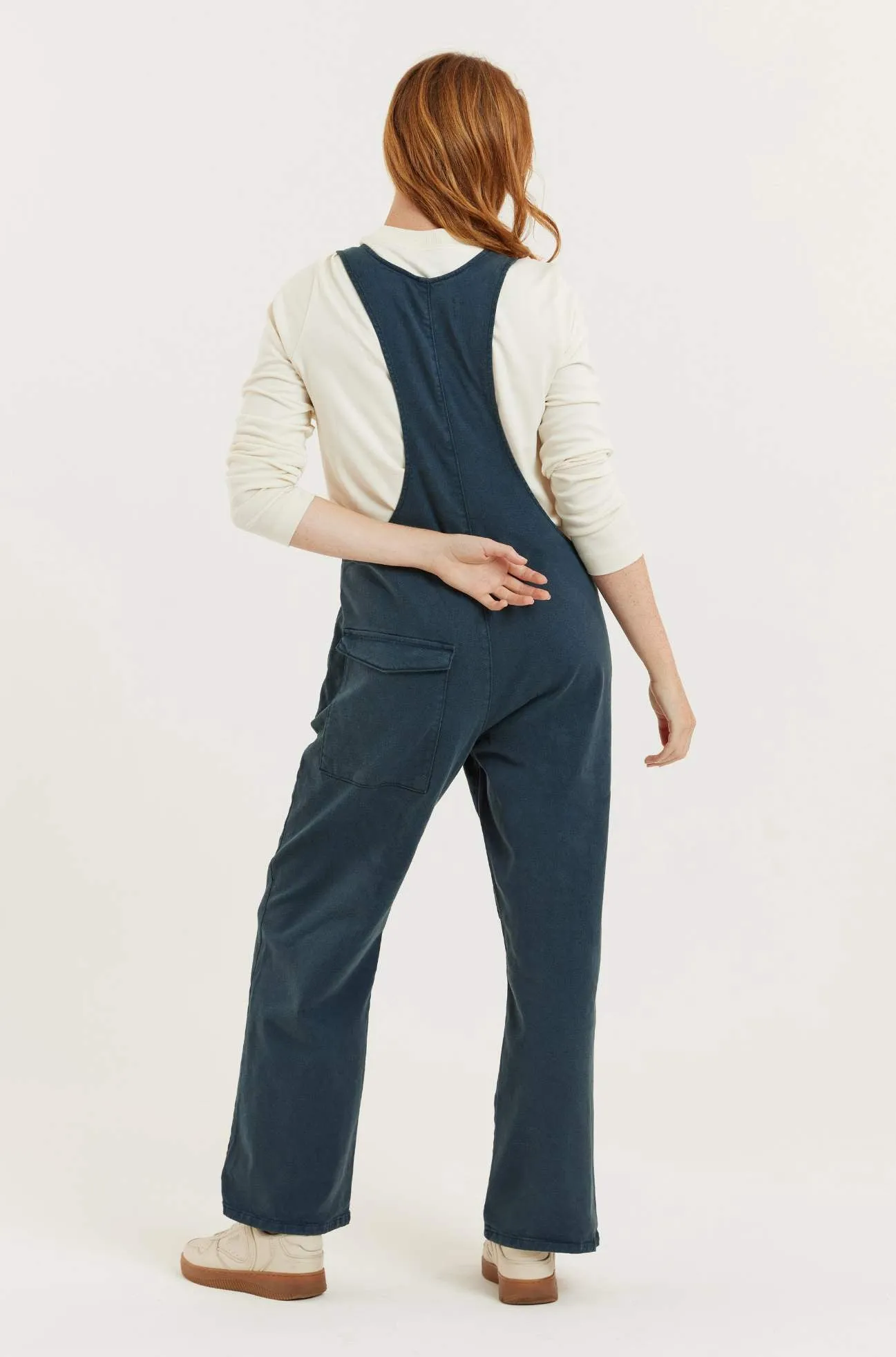 Navy Recycled Wood Denim Mary-Lou Pocket Dungaree