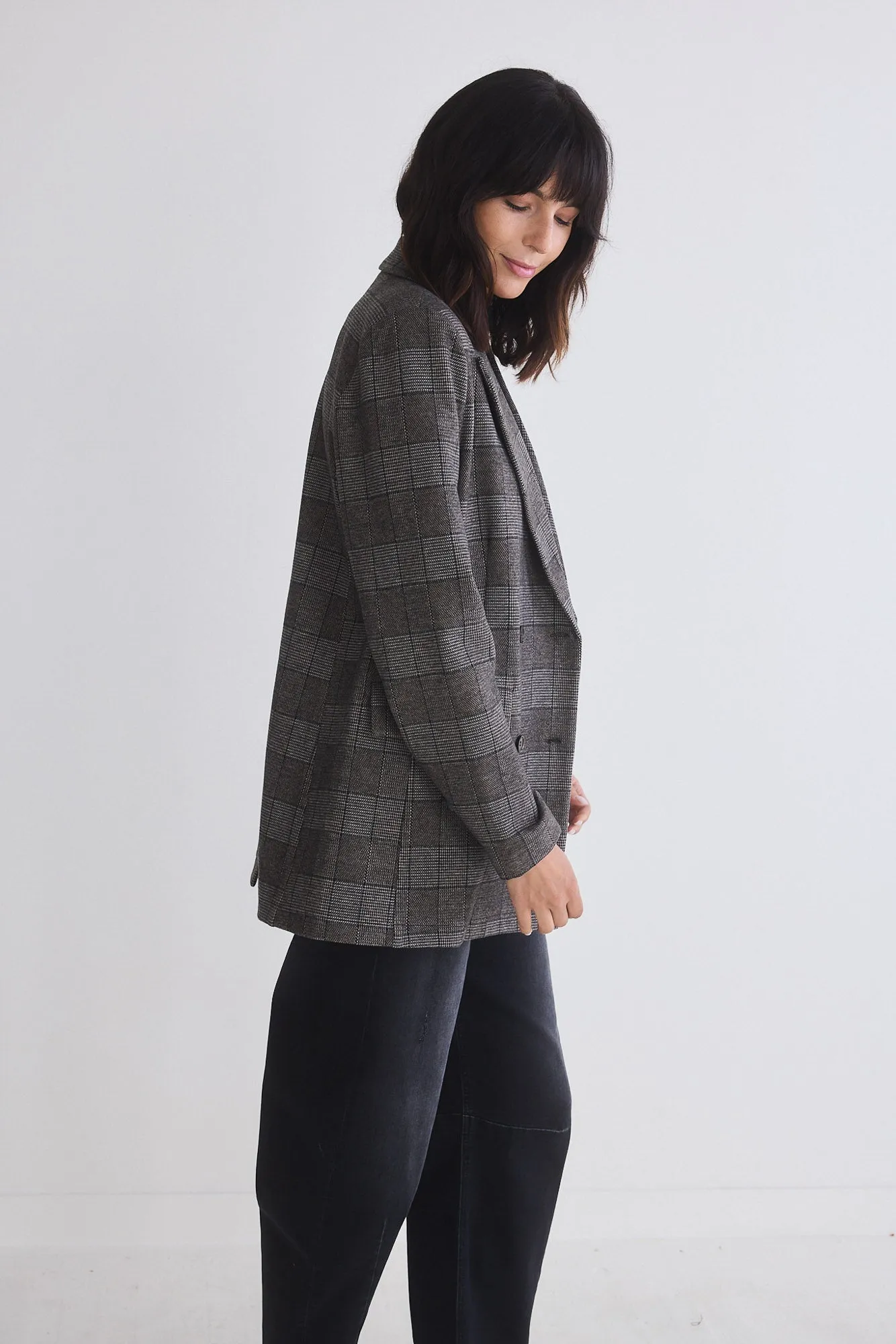 On the Clock Plaid Blazer