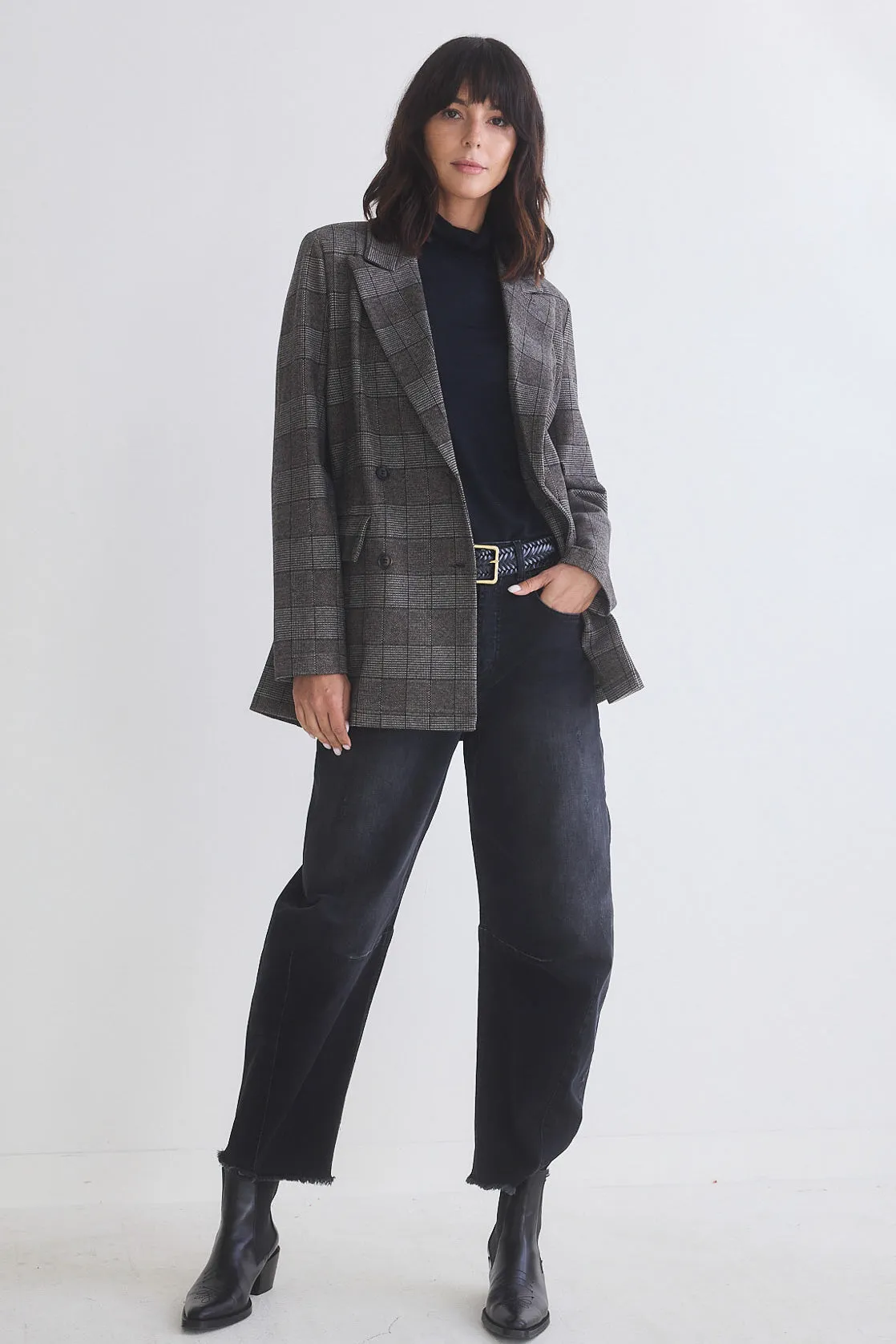 On the Clock Plaid Blazer