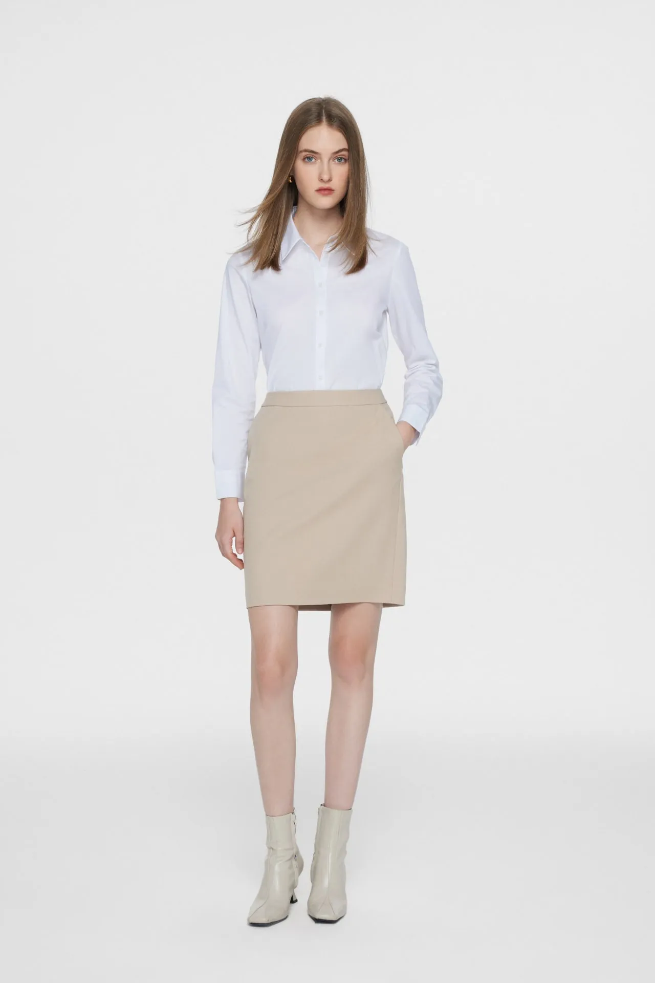 Penny Soft Touch Stretchable Plainweave Suit Skirt