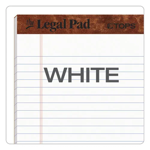 "the Legal Pad" Perforated Pads, Wide-legal Rule, 8.5 X 14, White, 50 Sheets, Dozen