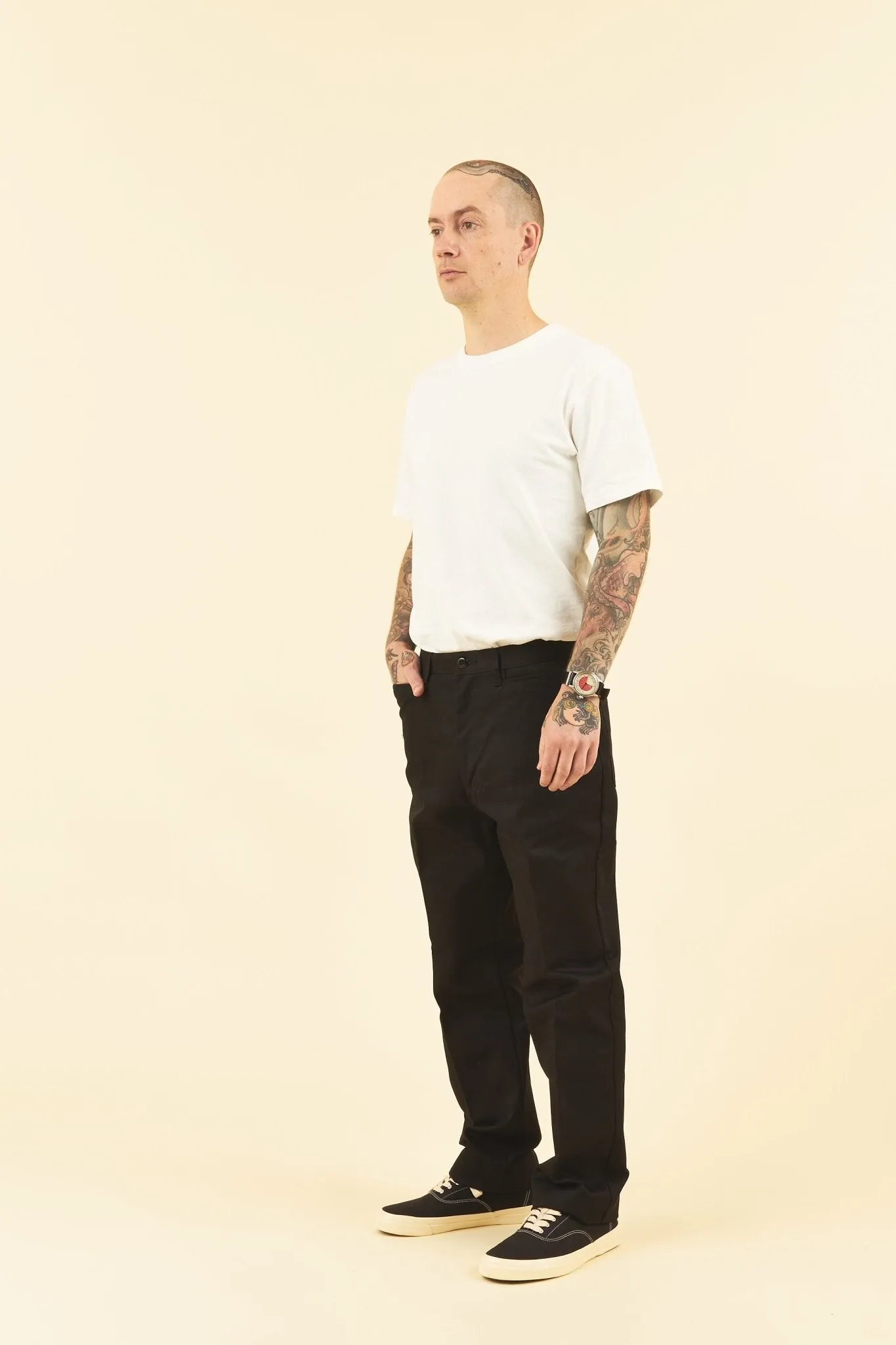 Radiall Frisco Straight Tapered Fit Pants - Black