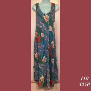 Rainbow Jo Sundress Resort Wear Floral Print Midi Dress - 110 - 323P