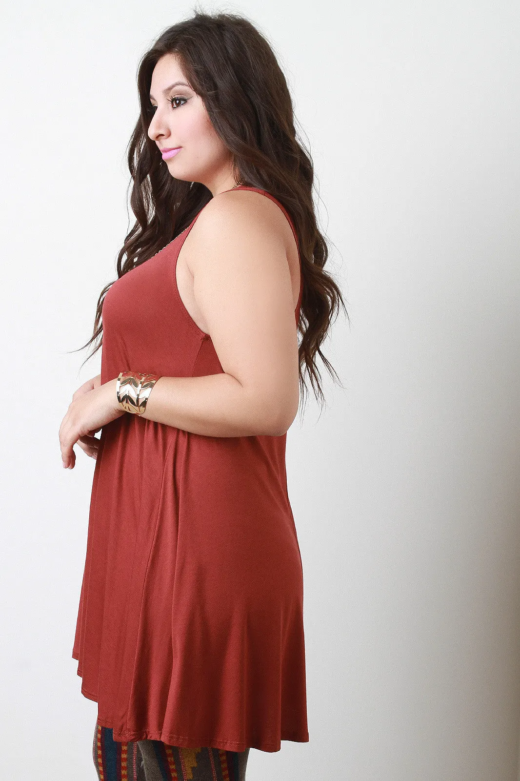 Relaxed Fit Longline Sleeveless Top