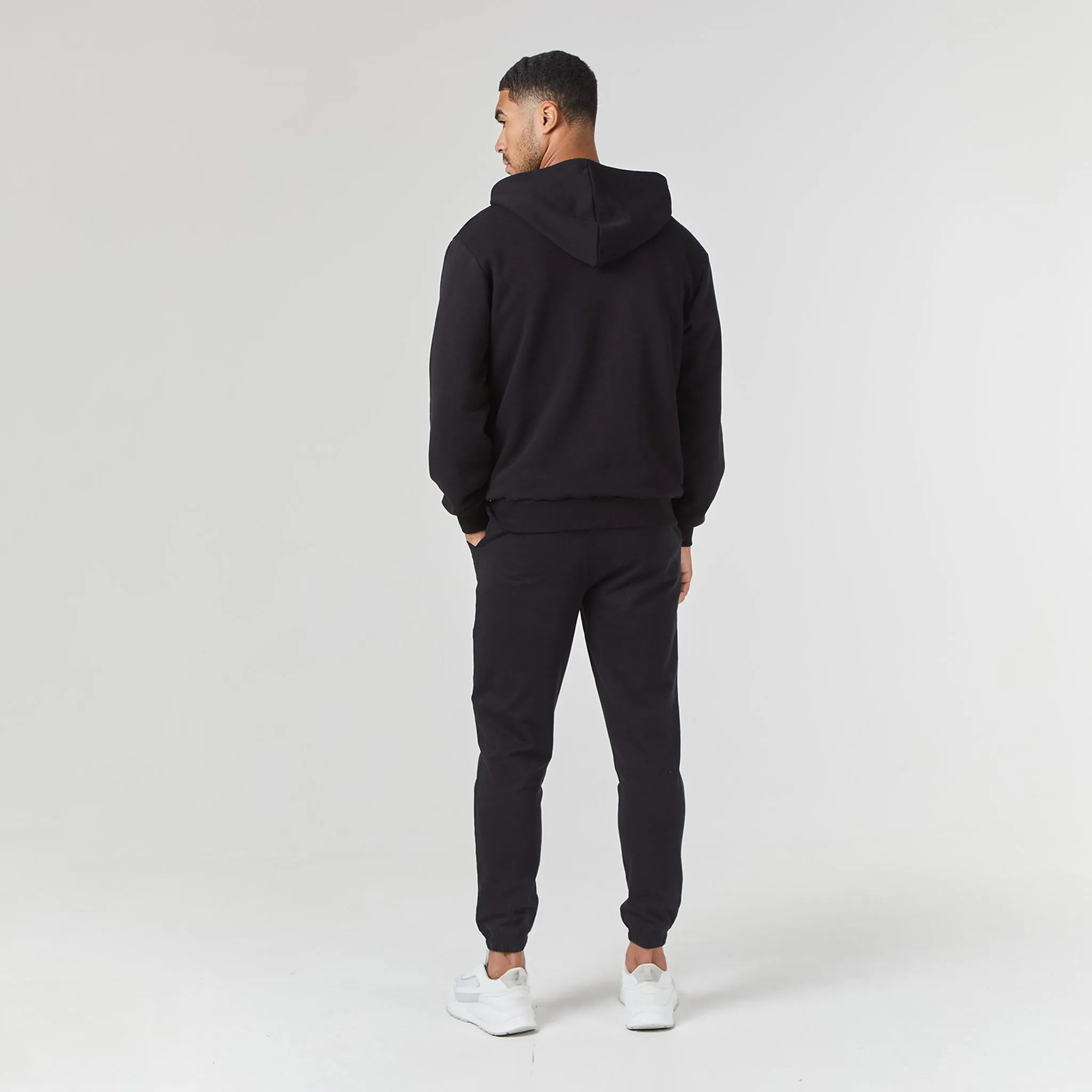 Relaxed Full Zip Hoodie | Black