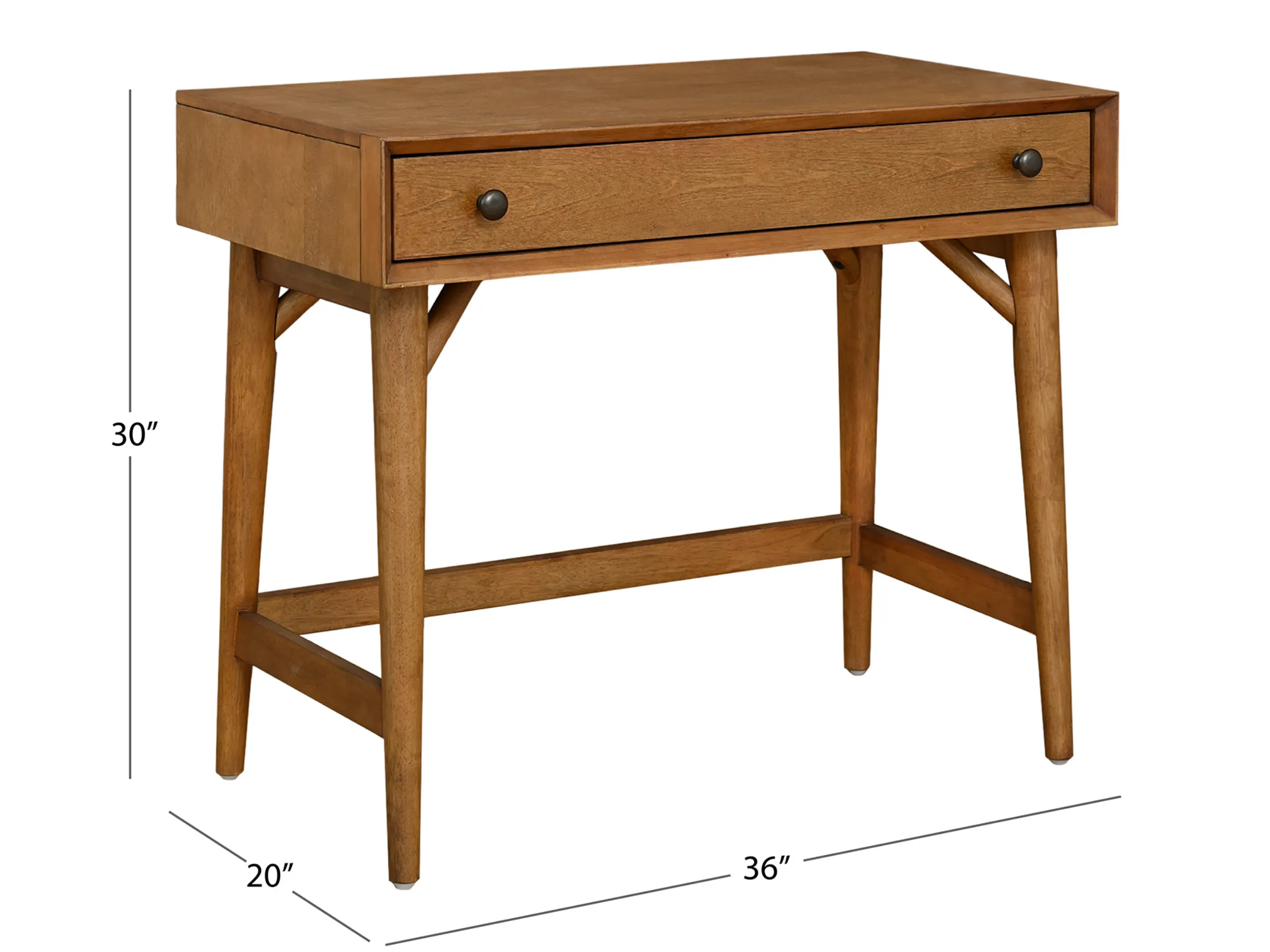 Retro Mid-Century 1-Drawer Office Desk