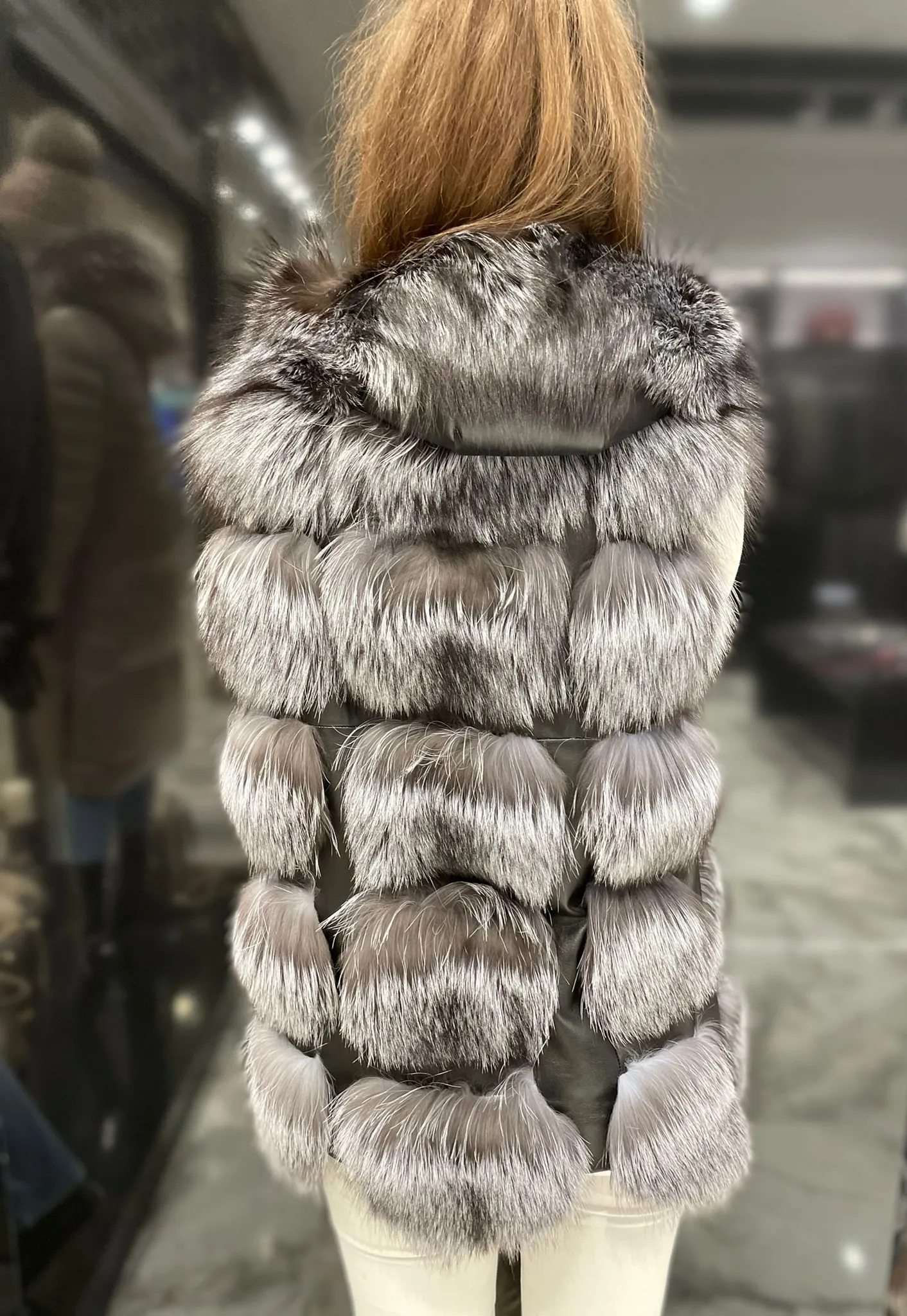 Silver Style Vest Outfit Fur Leather Jacket