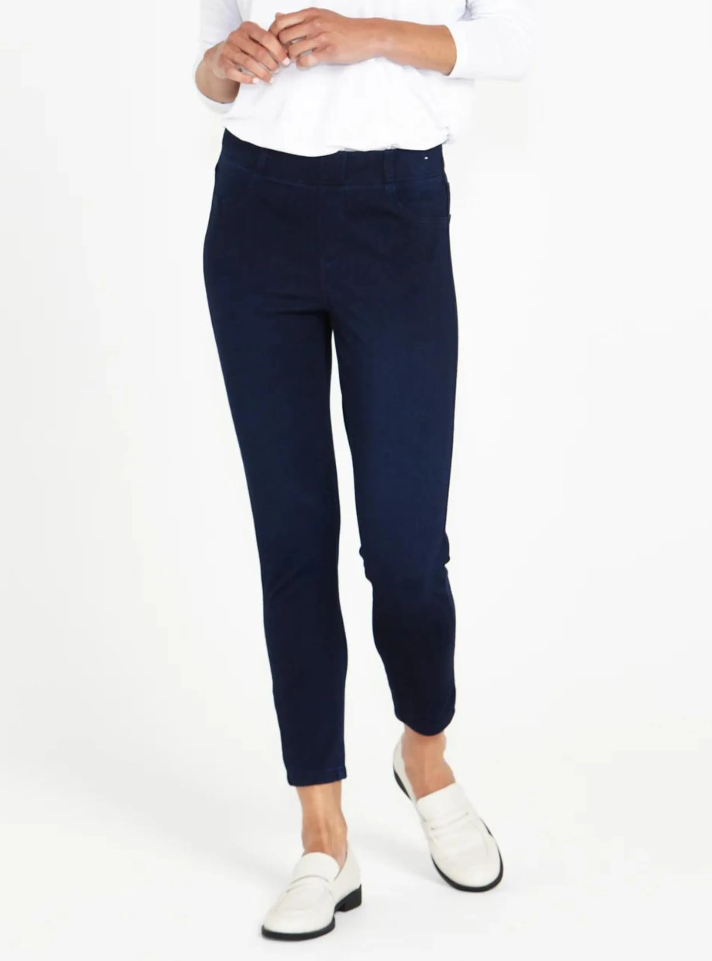 SKYLAH STRETCH DENIM JEGGING - Dark Sky Wash