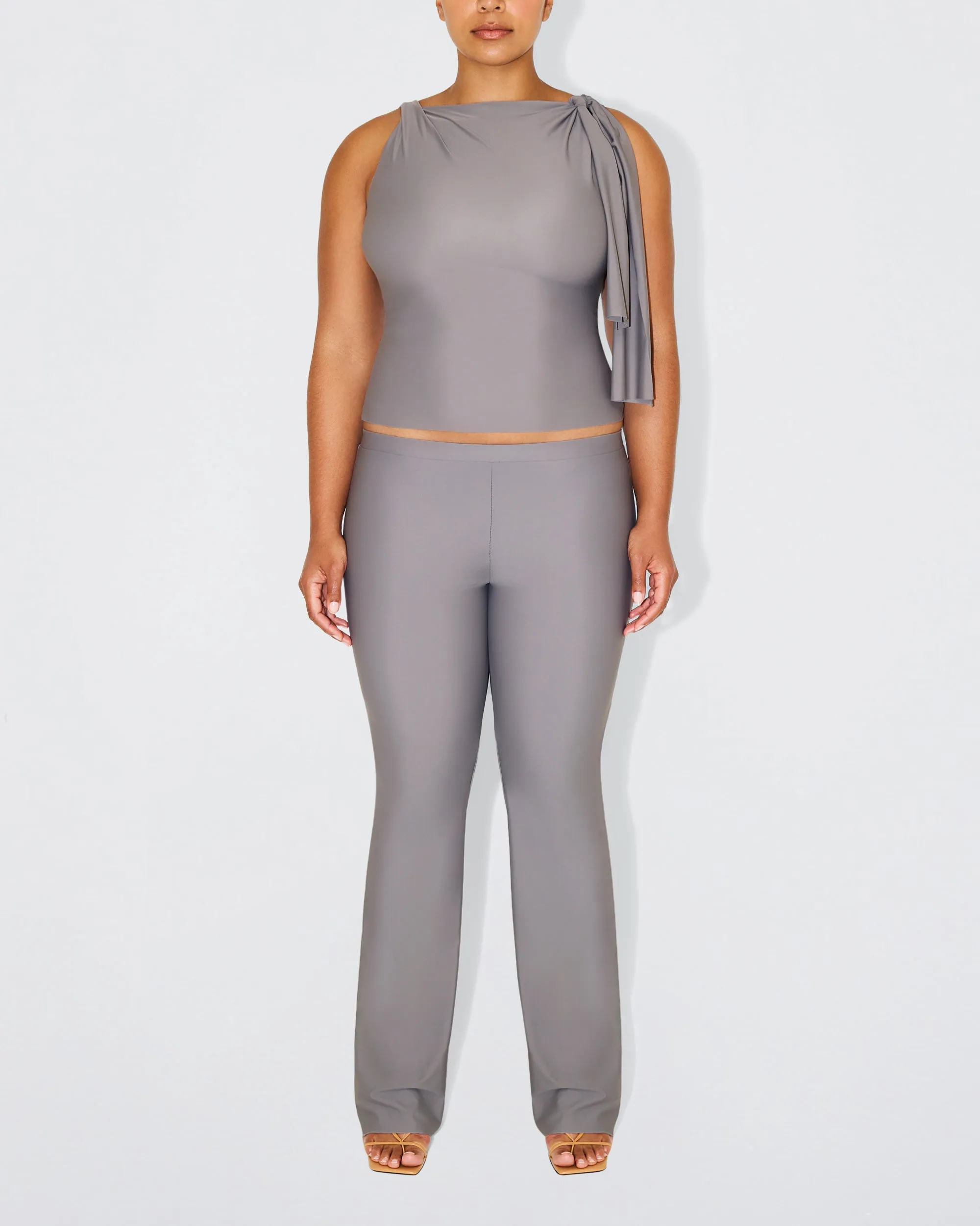 Sleek Stretch Low Rise Pant | Steel Grey