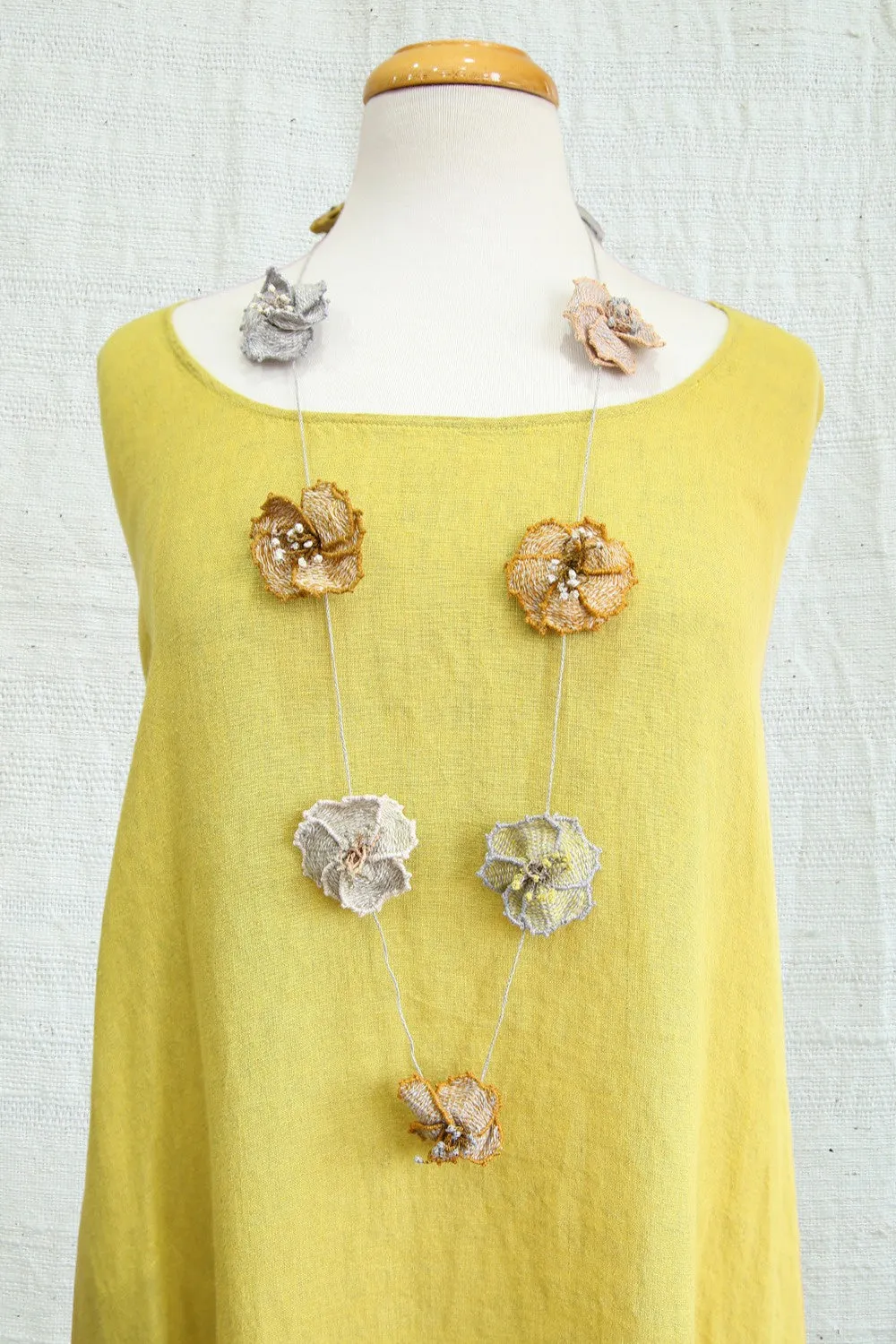 SOPHIE DIGARD GLIMMER CROCHET LINEN NECKLACE