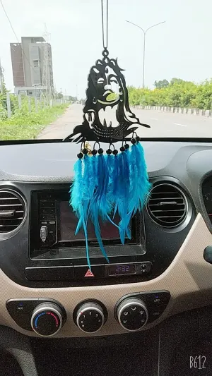 Spear Online Adi Yogi Mahadev Car Hanging Hangings for Positivity (Car be Used as Home Decor Accents, Wall Hangings, Garden, Car, Outdoor, Bedroom, Key Chain, Wind-Chime)