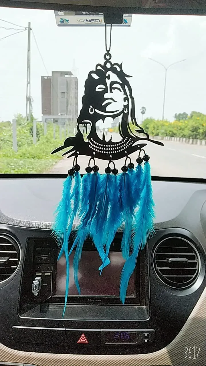 Spear Online Adi Yogi Mahadev Car Hanging Hangings for Positivity (Car be Used as Home Decor Accents, Wall Hangings, Garden, Car, Outdoor, Bedroom, Key Chain, Wind-Chime)