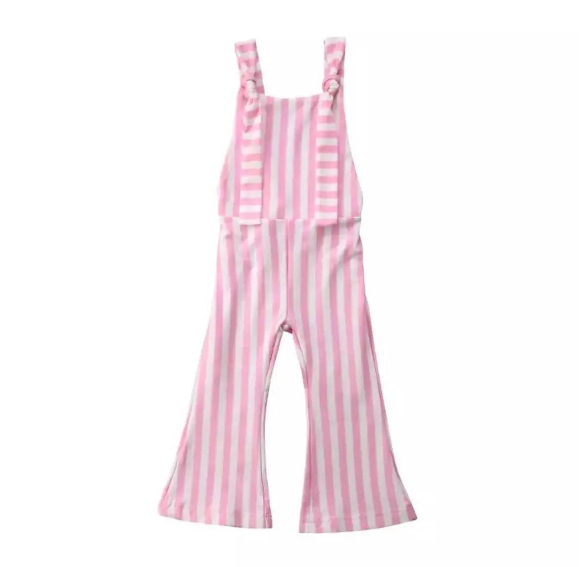 Striped Baby Flares Playsuit - Pink