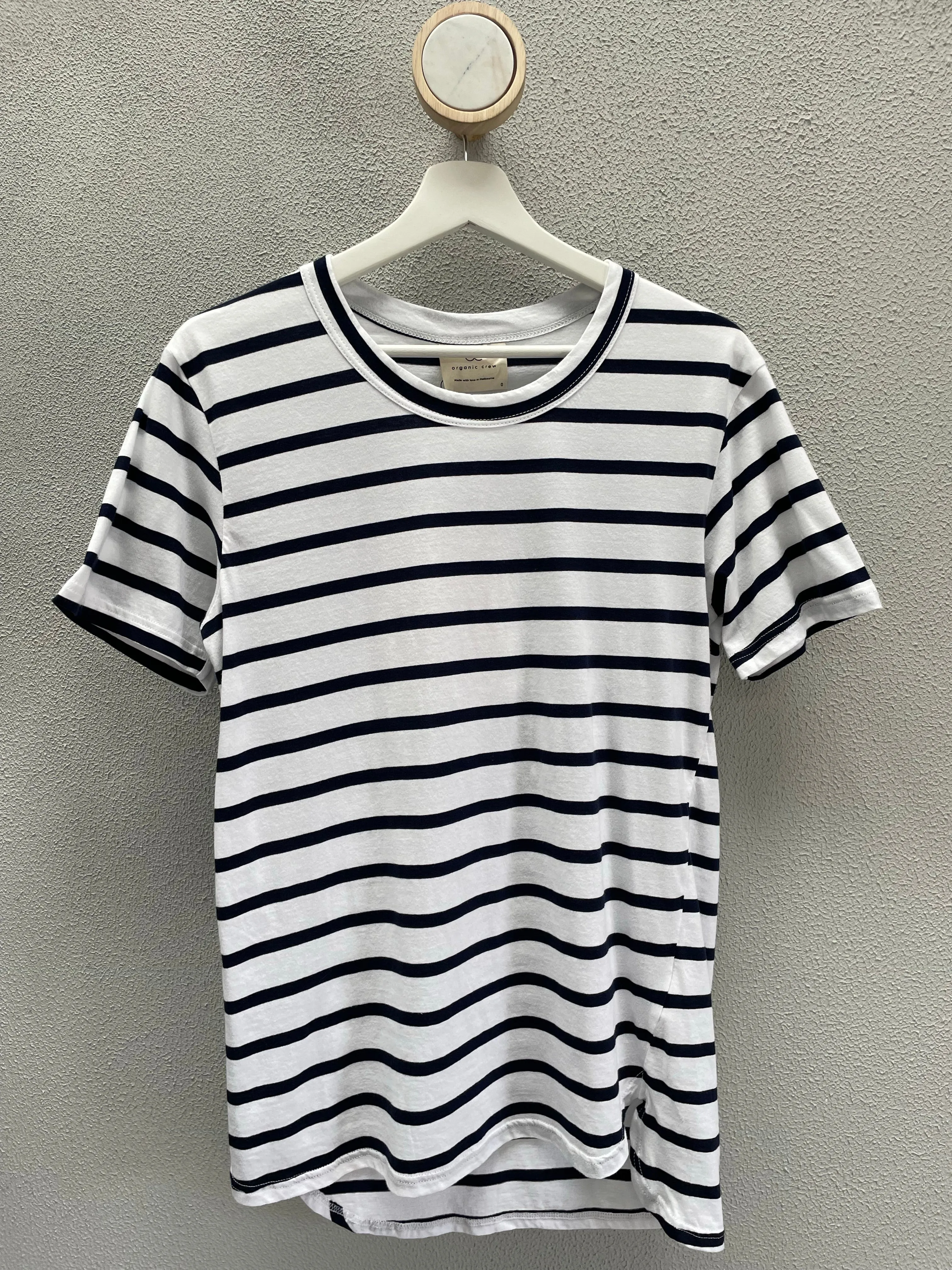 Super Relaxed Tee Stripe Navy/White