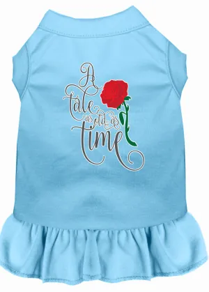 Timeless Tale Screen Print Dog Dress Baby Blue 4x