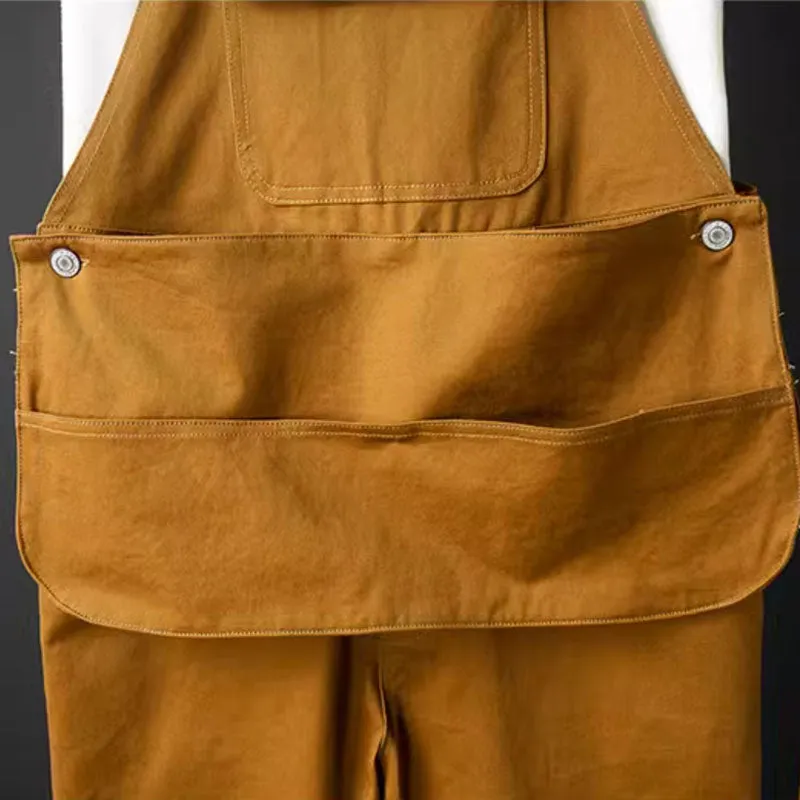 Unisex Retro Style Casual Multi-Pocket Overall Cargo Pants