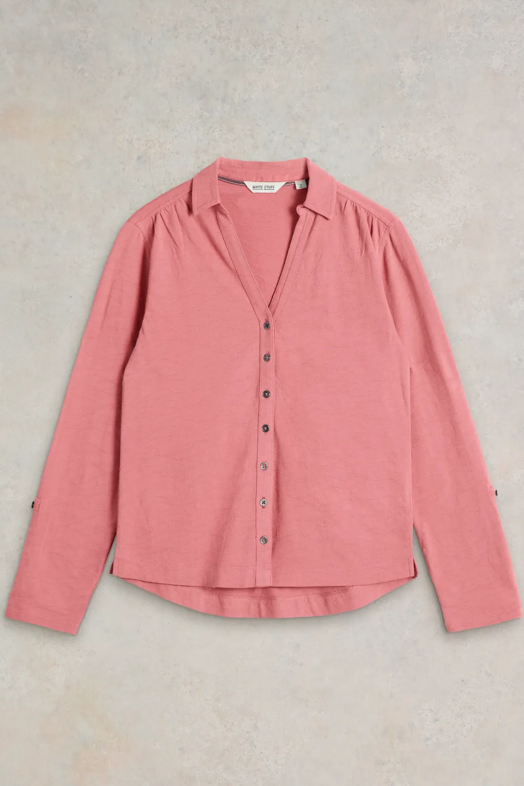 White Stuff Annie Textured Dusty Pink Shirt