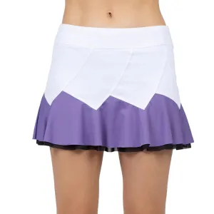 Women's Marcela Flounce Tennis Skort White and Lavender