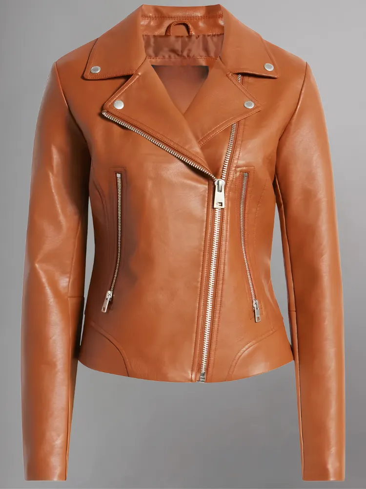 Women's Yellow Sheepskin Leather Jacket